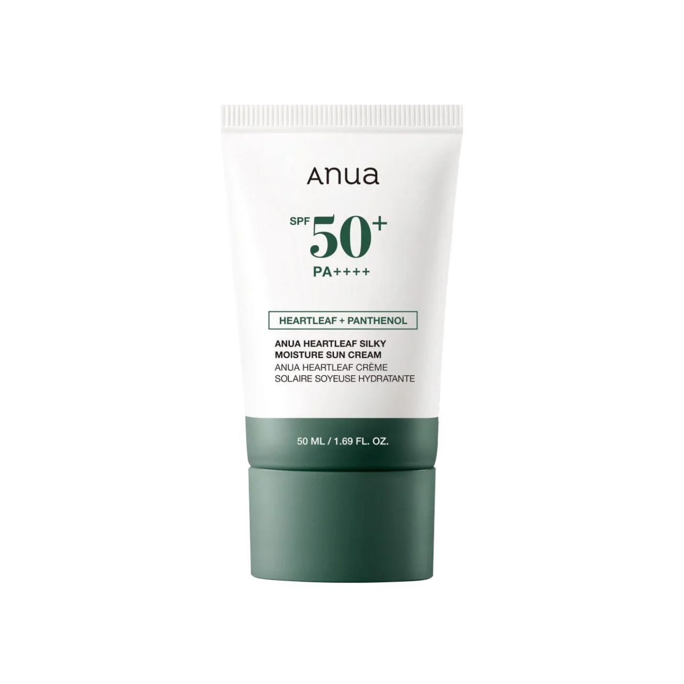 Anua Heartleaf Silky Moisture Sun Cream SPF 50+ PA++++ — product photo