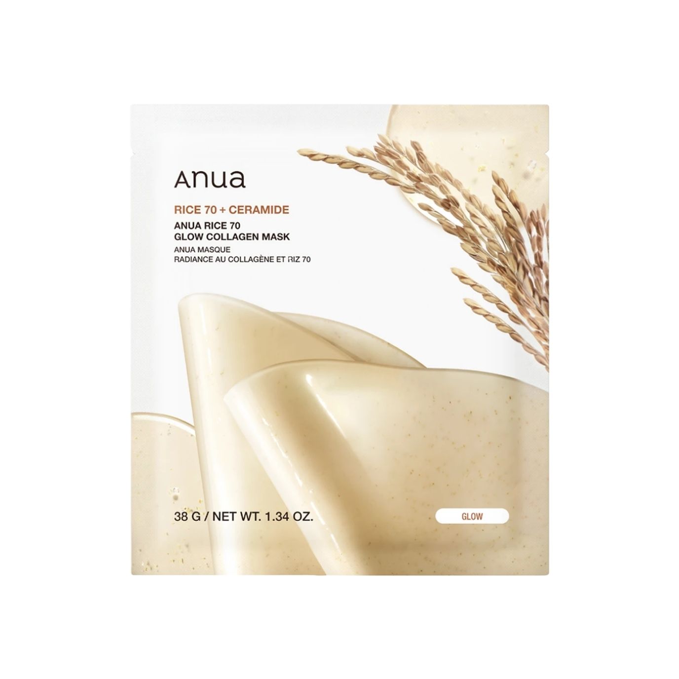 Anua Rice 70 Glow Collagen Mask