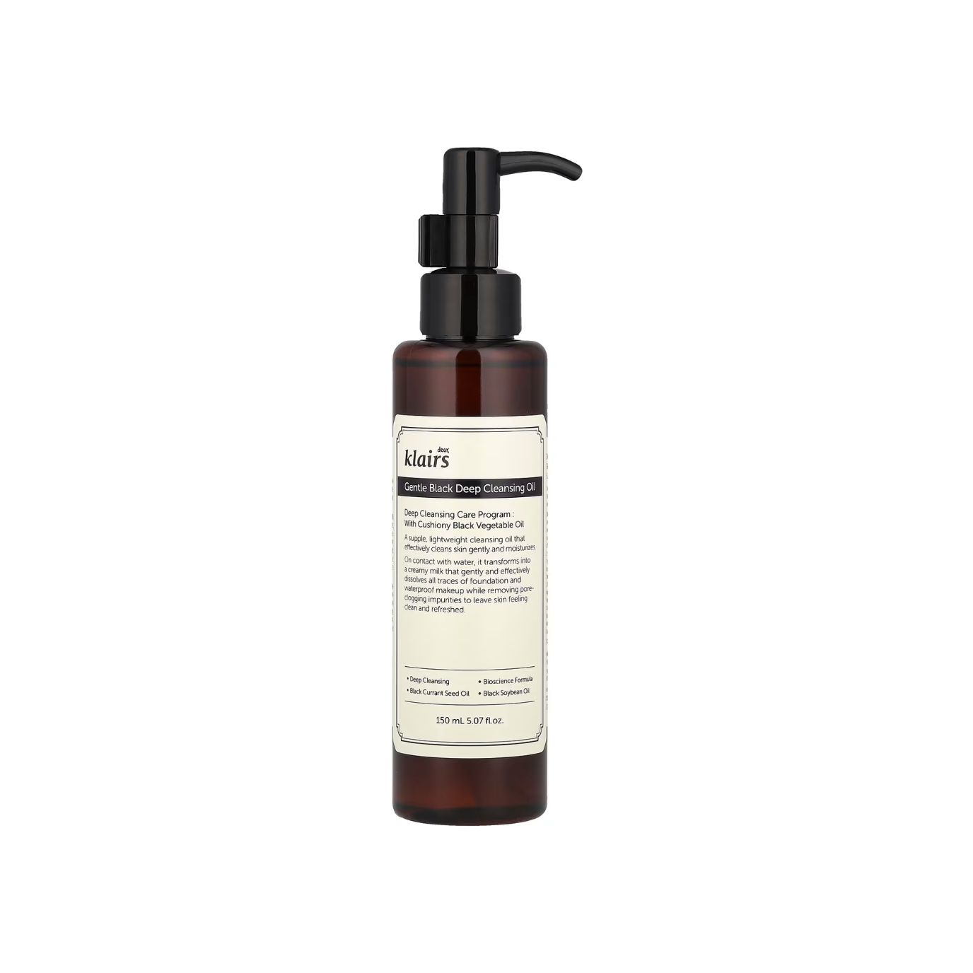 dear, Klairs Gentle Black Deep Cleansing Oil