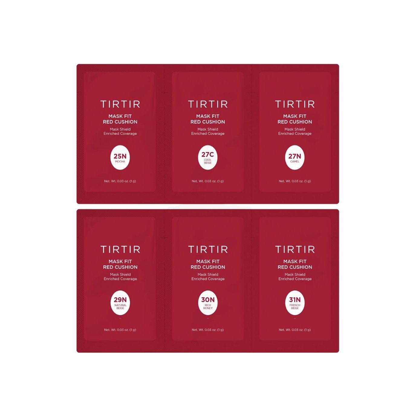 Tirtir Mask Fit Red Cushion 6 Shade Trial Set